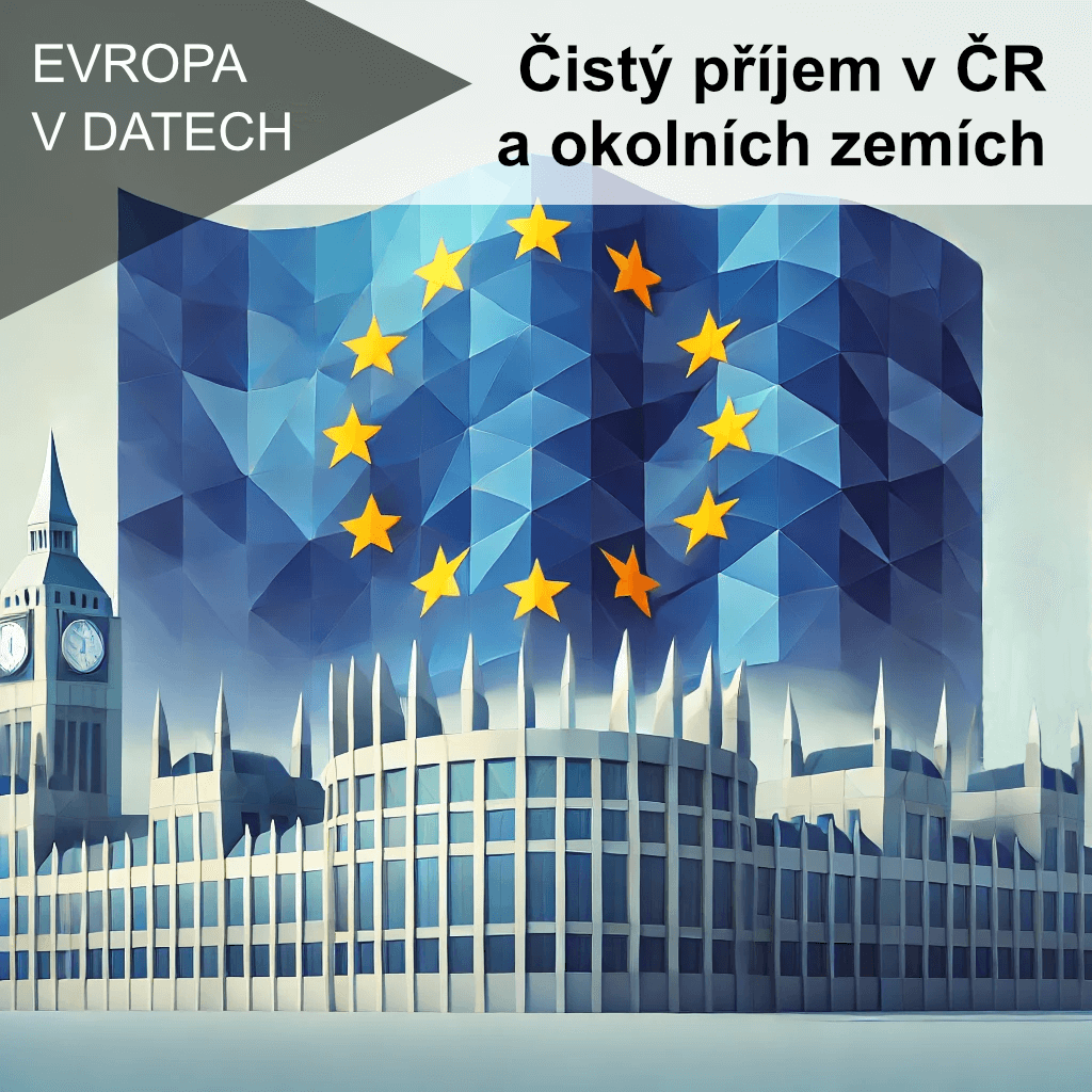 Evropa v datech: Čistý příjem v ČR a okolních zemích