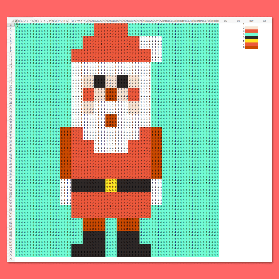 Vánoční Pixel Art v Excelu