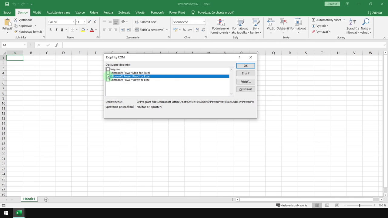Ukázka Microsoft Power Pivot pre Excel