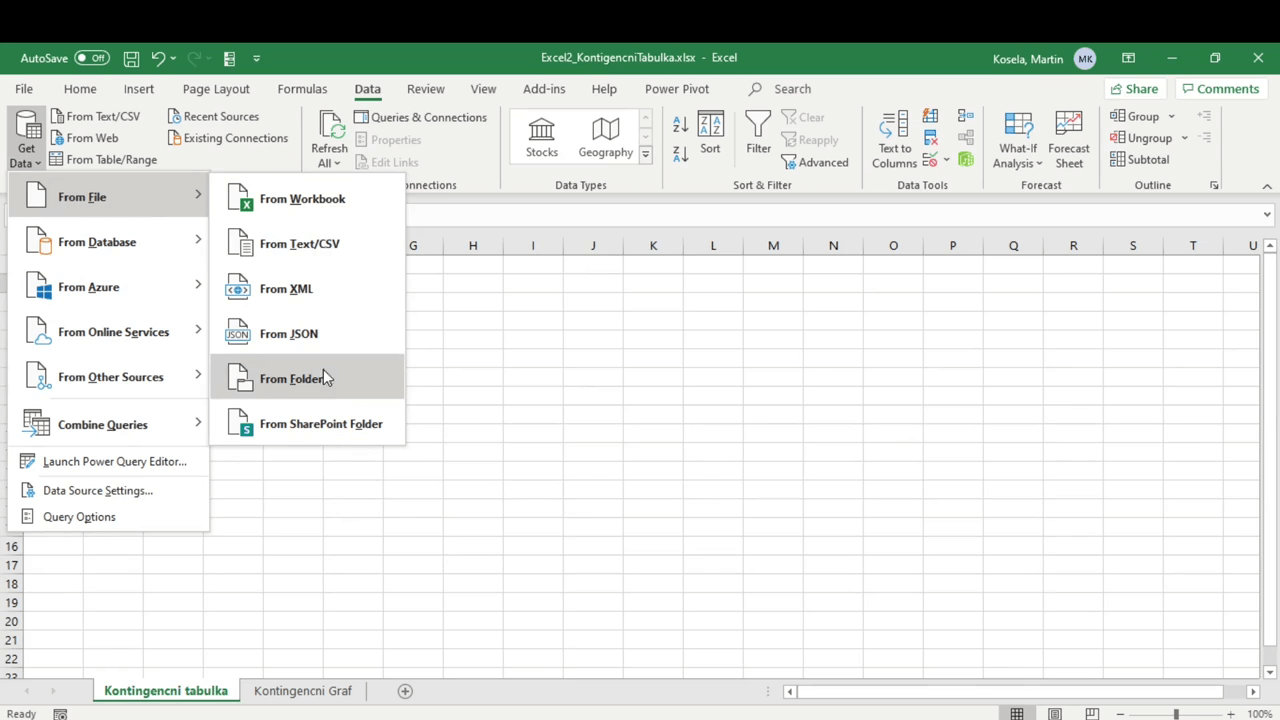 Ukázka kurzu Práce s daty v Excelu 2