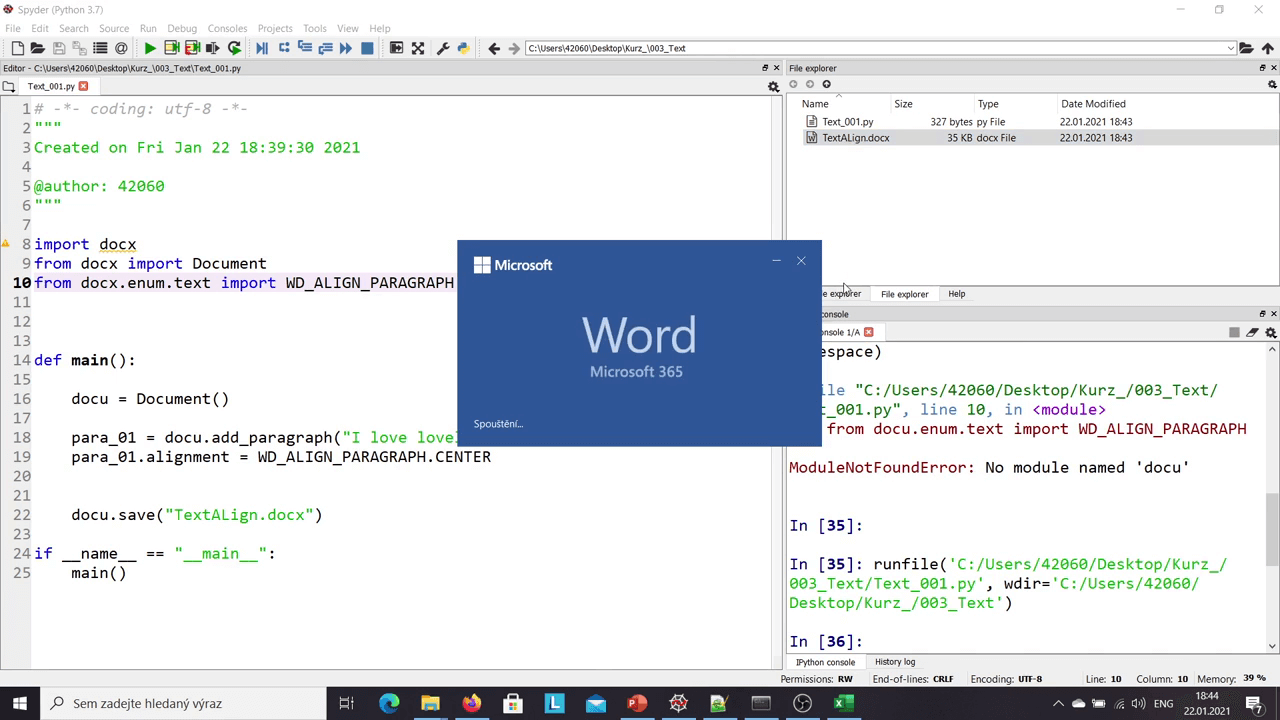 Ukázka Python + Word - efektívnejší reporting