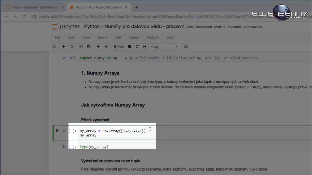 Ukázka Python - NumPy pro datovou vědu