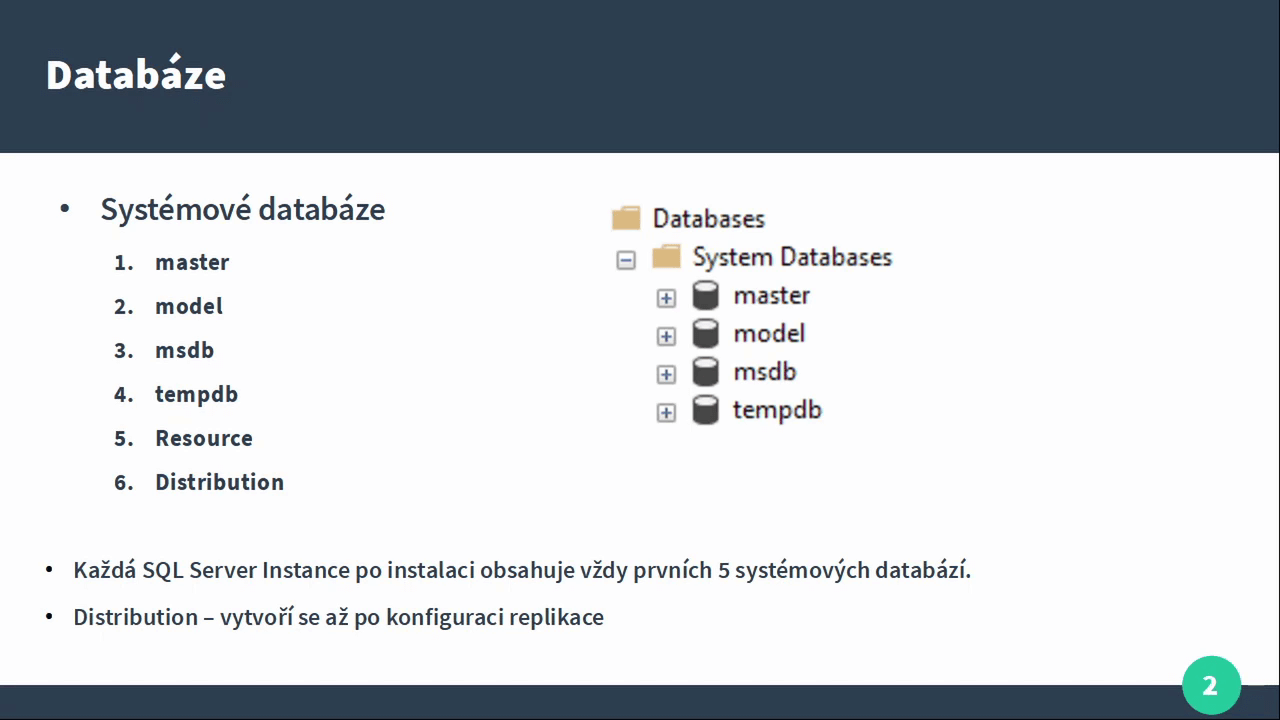 Ukázka SQL Server - Instalace a základní správa