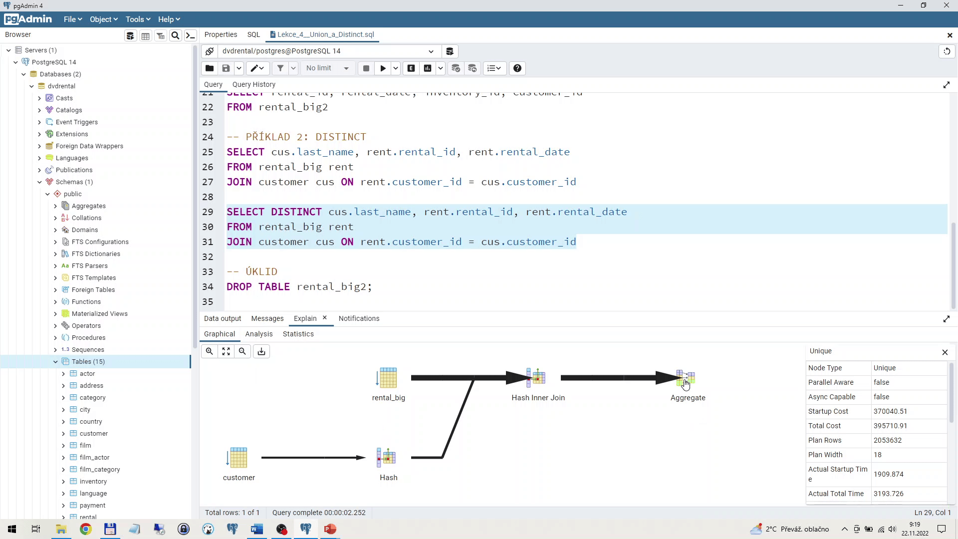 Ukázka Základy optimalizace SQL