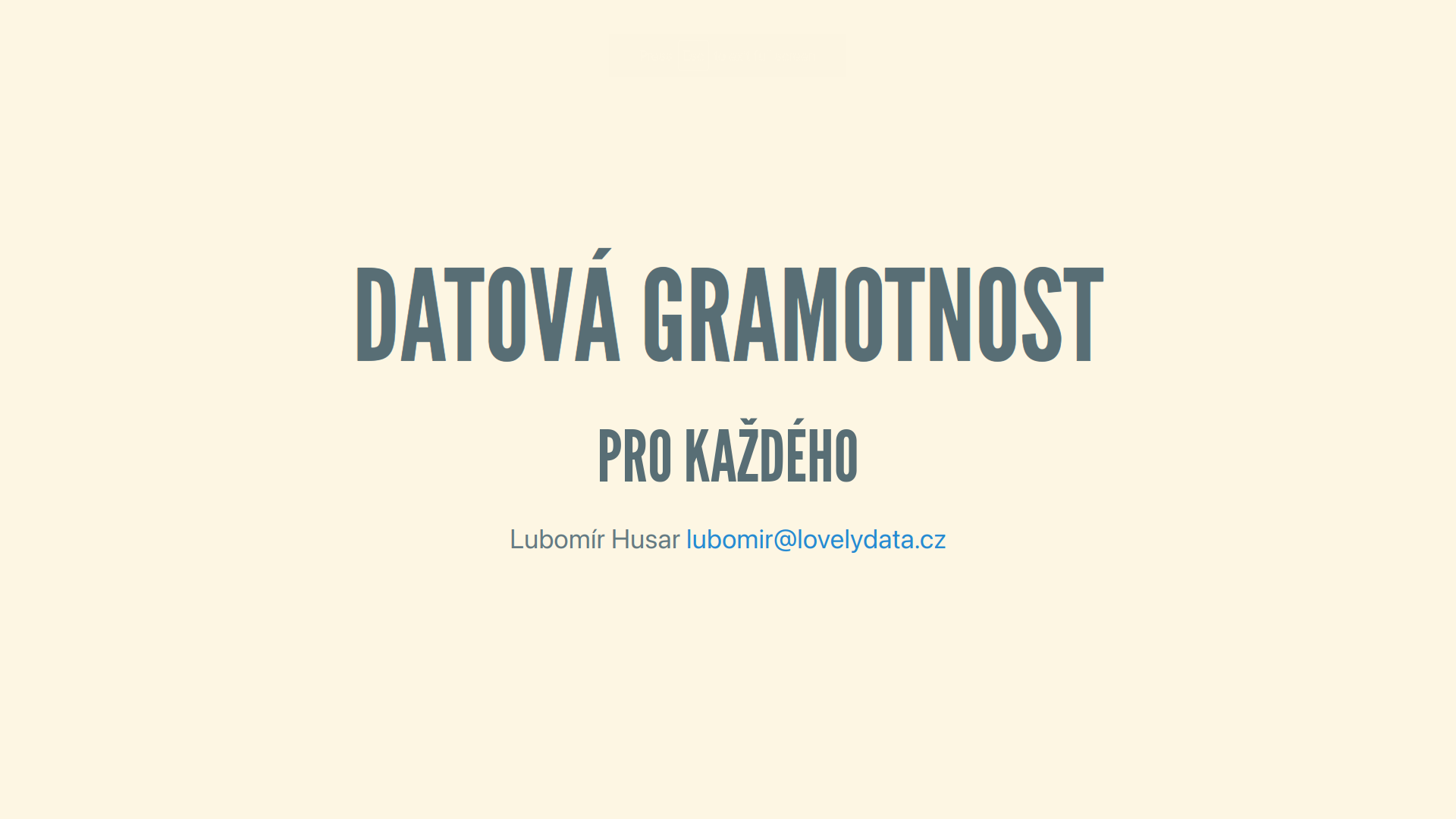 Ukázka Datová gramotnost pro každého