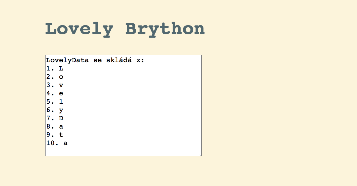 Brython HTML