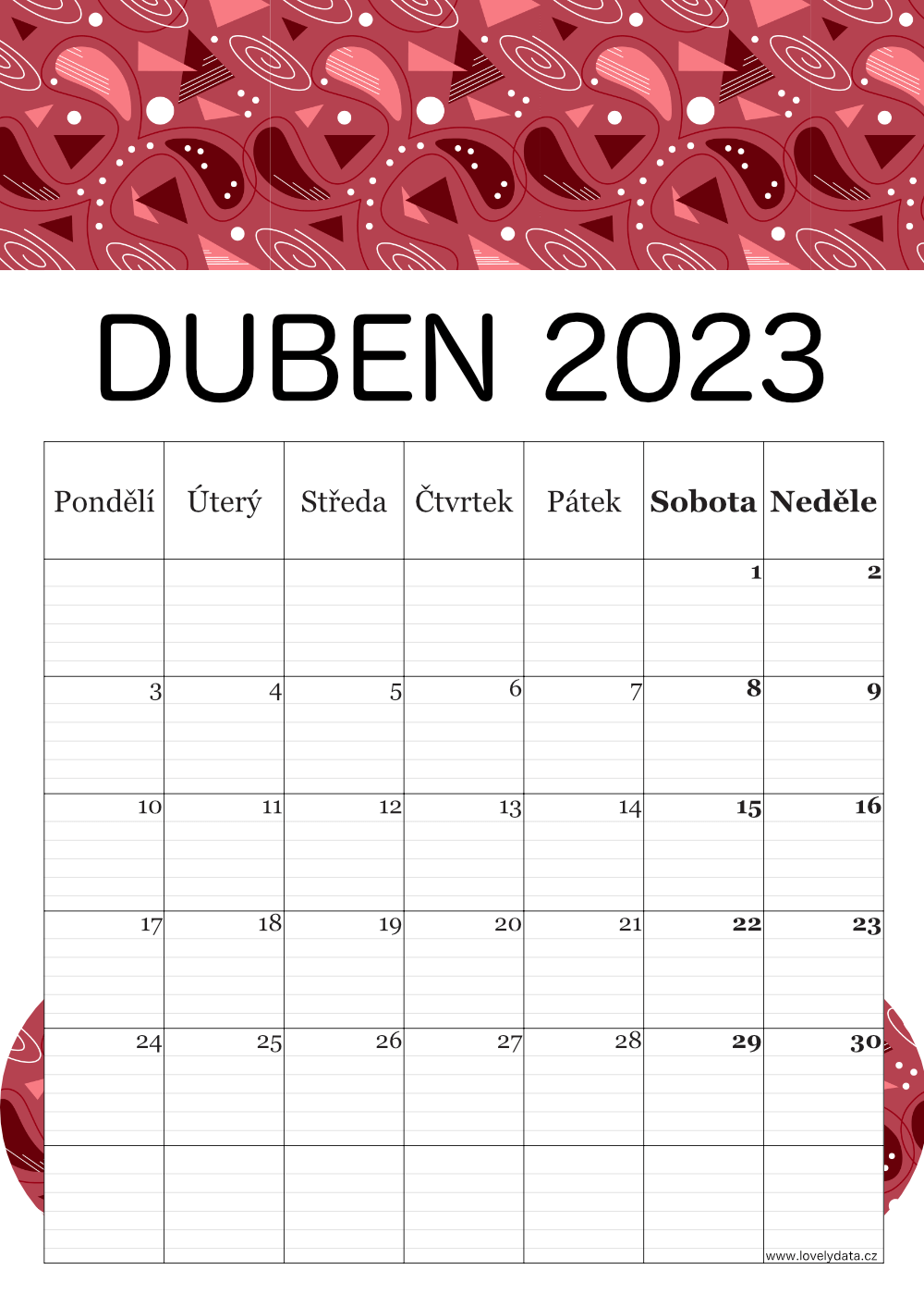 LovelyData kalendář 2023 - strana 5