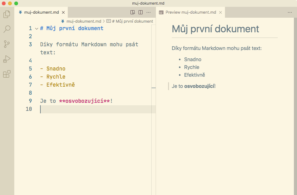 Markdown dokument