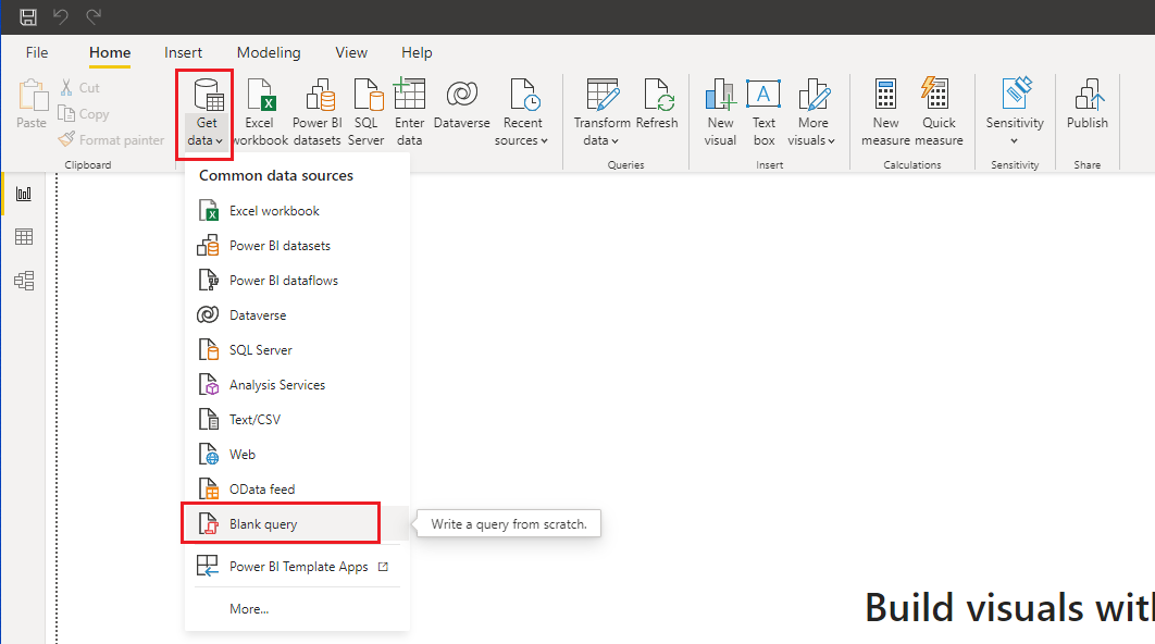 PowerBI - Blank Query