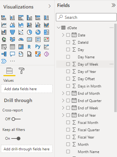 PowerBI - Advanced Editor - Fields