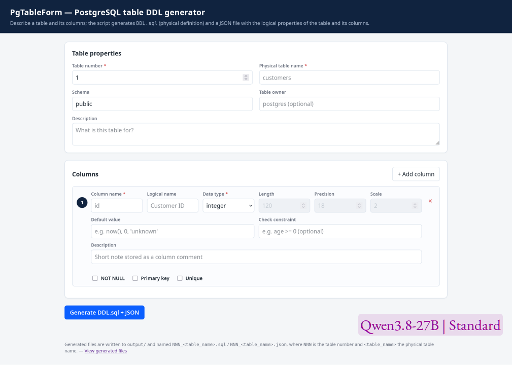 Qwen3.8-27B – Standard