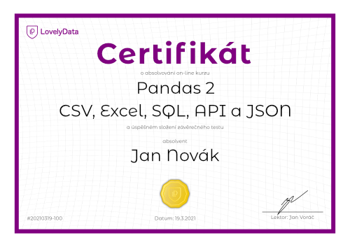 Certifikát