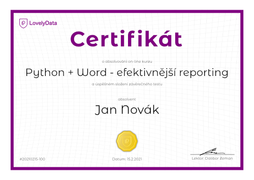 Certifikát