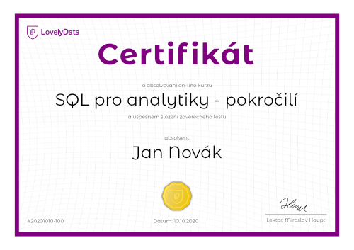 Certifikát