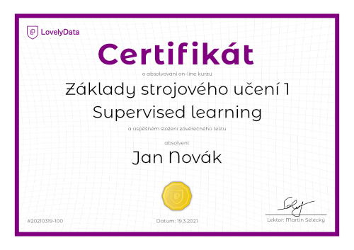 Certifikát